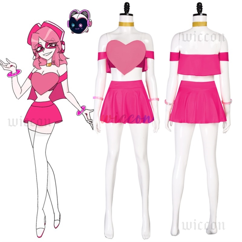 Anime Cosplay Glasses - Bayan Heed Pembe Kalp Cosplay Elbise
