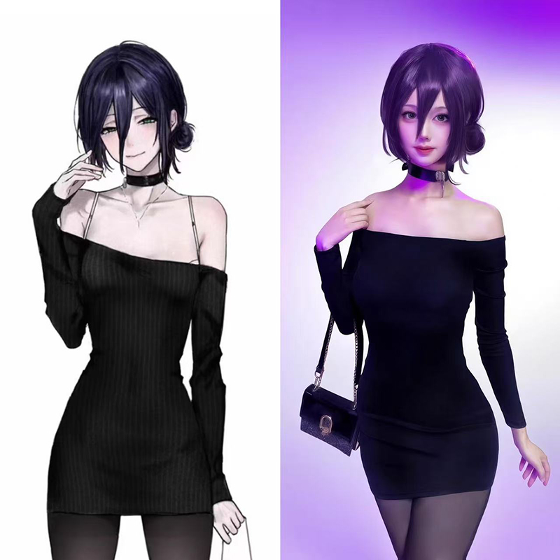 Anime Cosplay Black Girl - Anime Chainsaw Man Reze Cosplay Kostüm