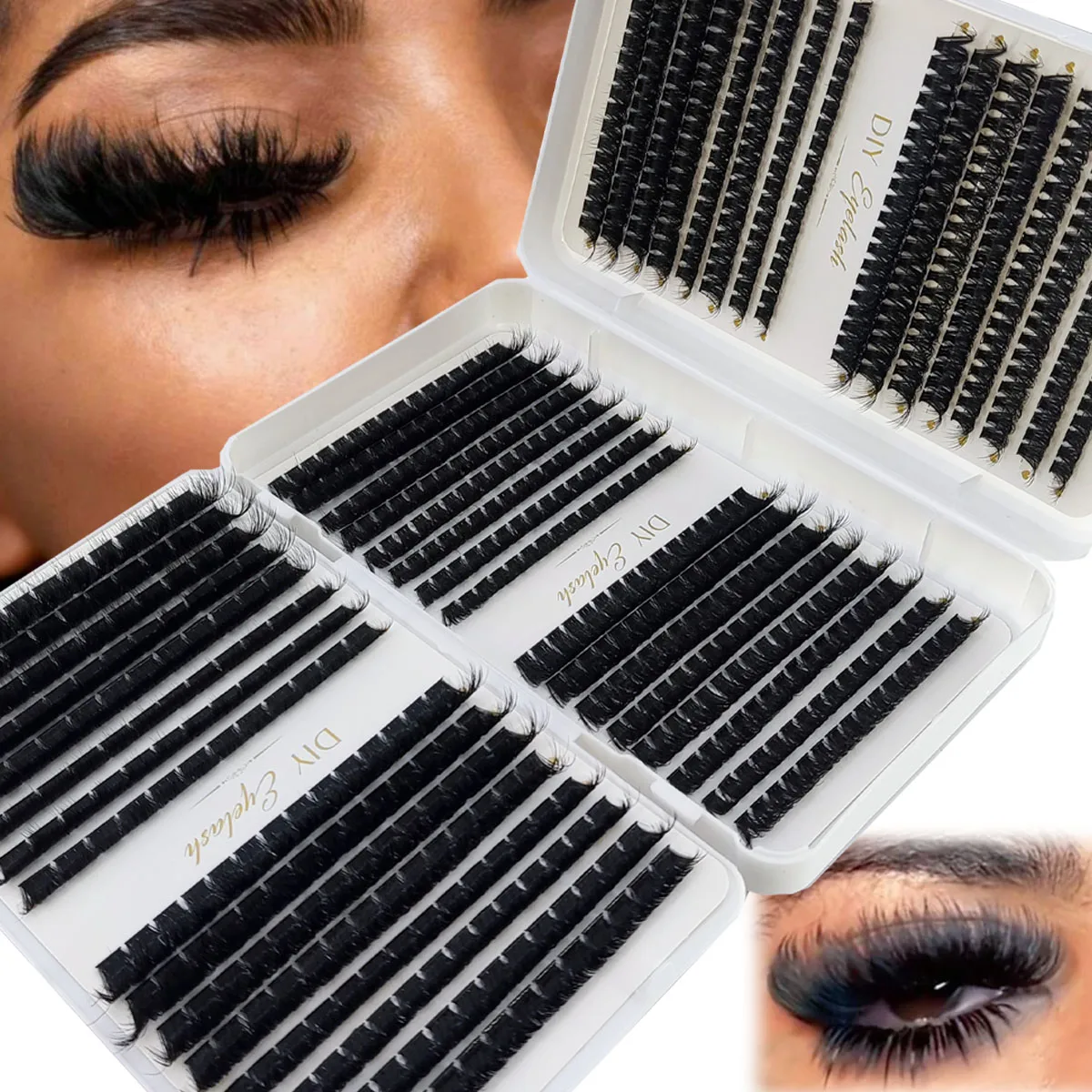 Anime Cosplay Lashes - HBZGTLAD 200D-60D Alt ve Sivri Kirpik