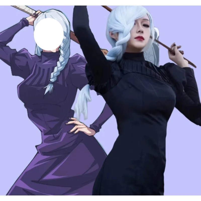 Anime Cosplay Black Girl - Anime Meimei Jujutsu Cosplay Kostüm Mei