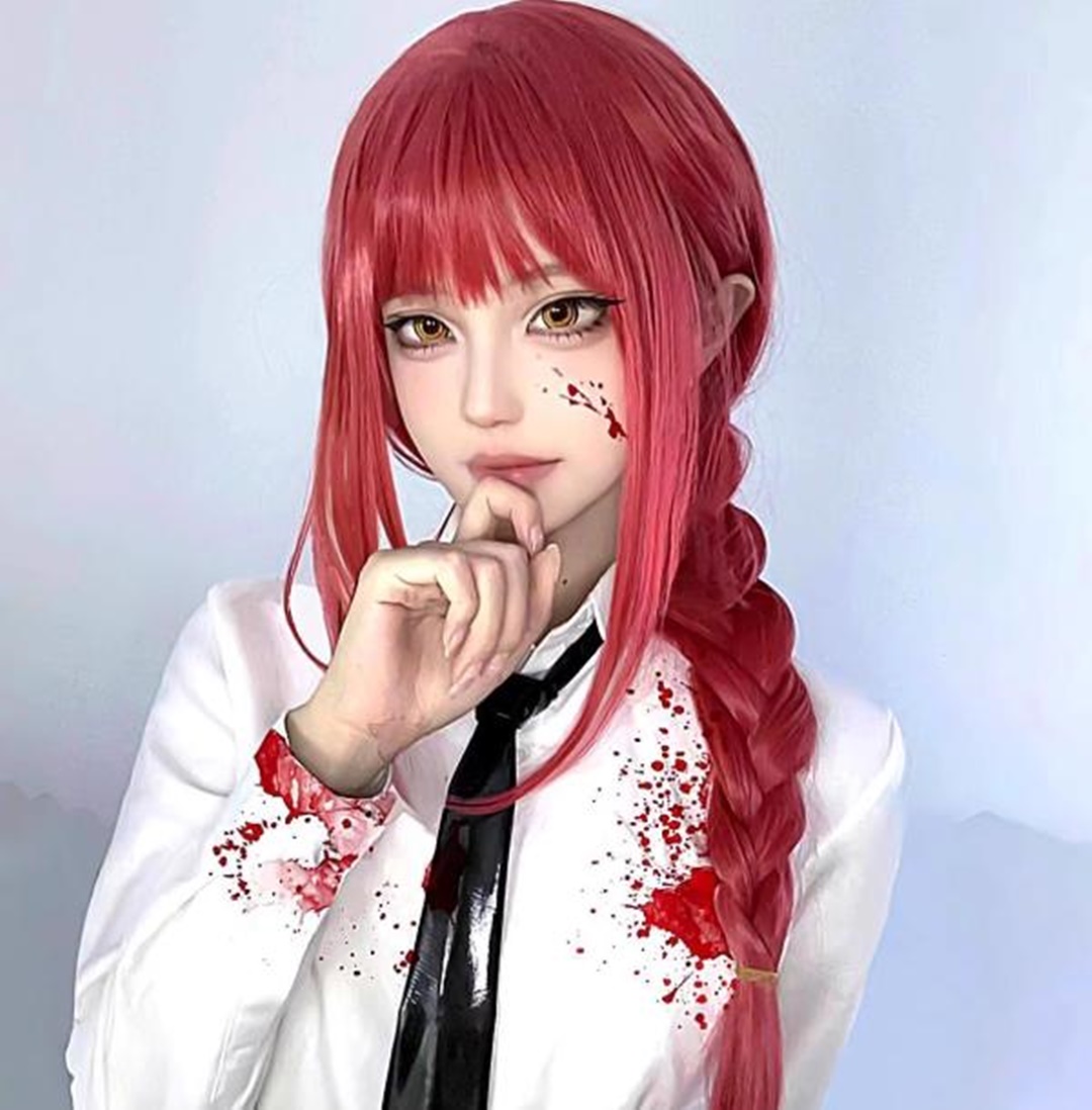 Anime Cosplay Makima - Makima Peruk Cosplay Kadın Anime parti
