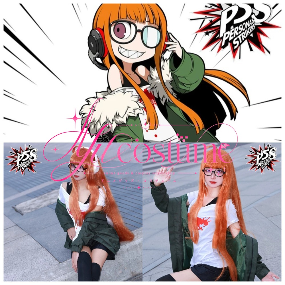 Anime Cosplay Glasses - Futaba Sakura Cosplay Kostümü Günlük Stil