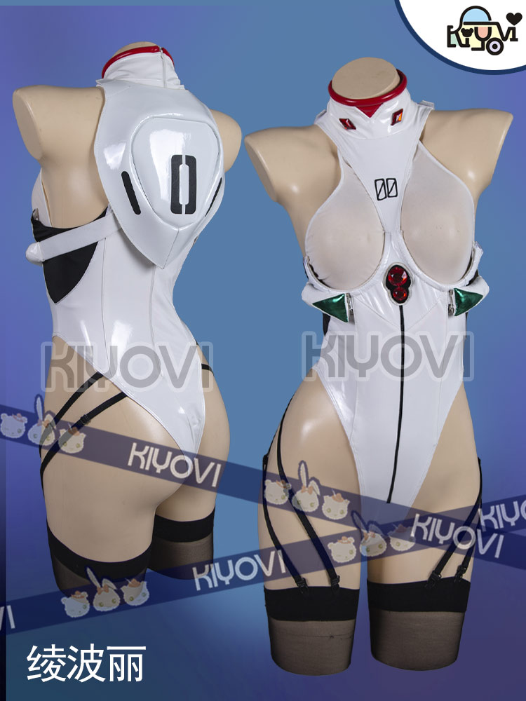 Anime Cosplay 2026 - Ayanami Rei Kadın PU Tulumlar Bikini