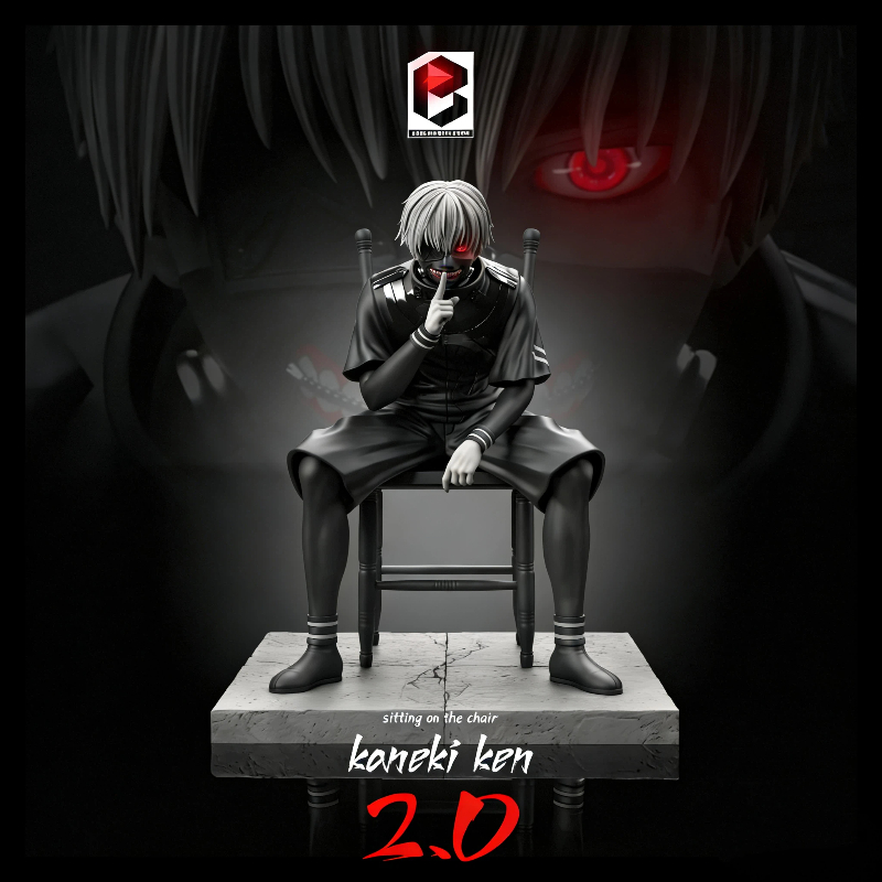 Tokyo Ghoul Mask - 20cm Ken Kaneki Oturma Figürü Tokyo