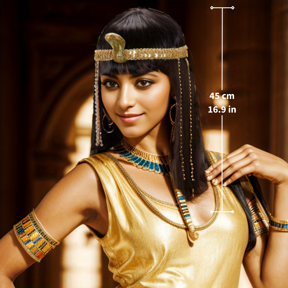 Siyah Düz Sentetik Peruk Yılan - Egypt Cosplay Anime incelemesi ve fiyatı
