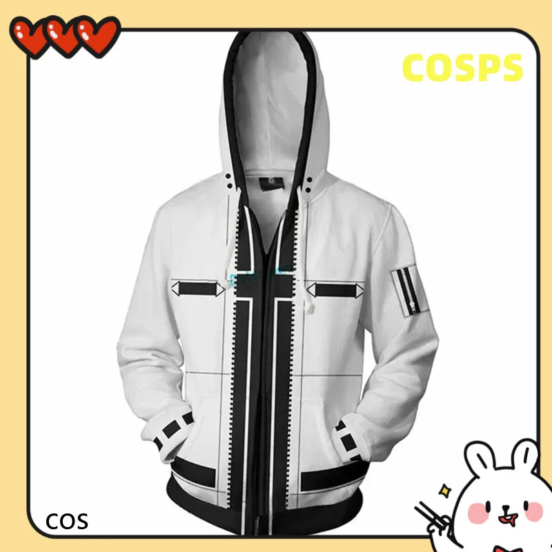 NO5 Anime oyunu kapşonlu kazak - Anime Cosplay For Couples incelemesi ve fiyatı