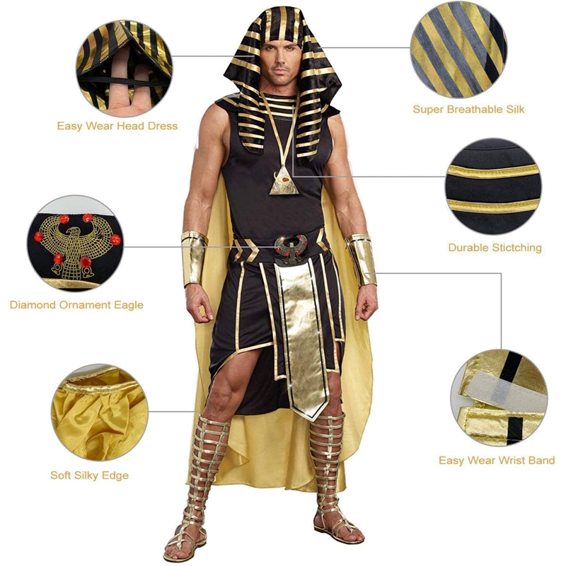 Erkekler Mısır Kostüm Seti 7 A - Egypt Cosplay Anime incelemesi ve fiyatı